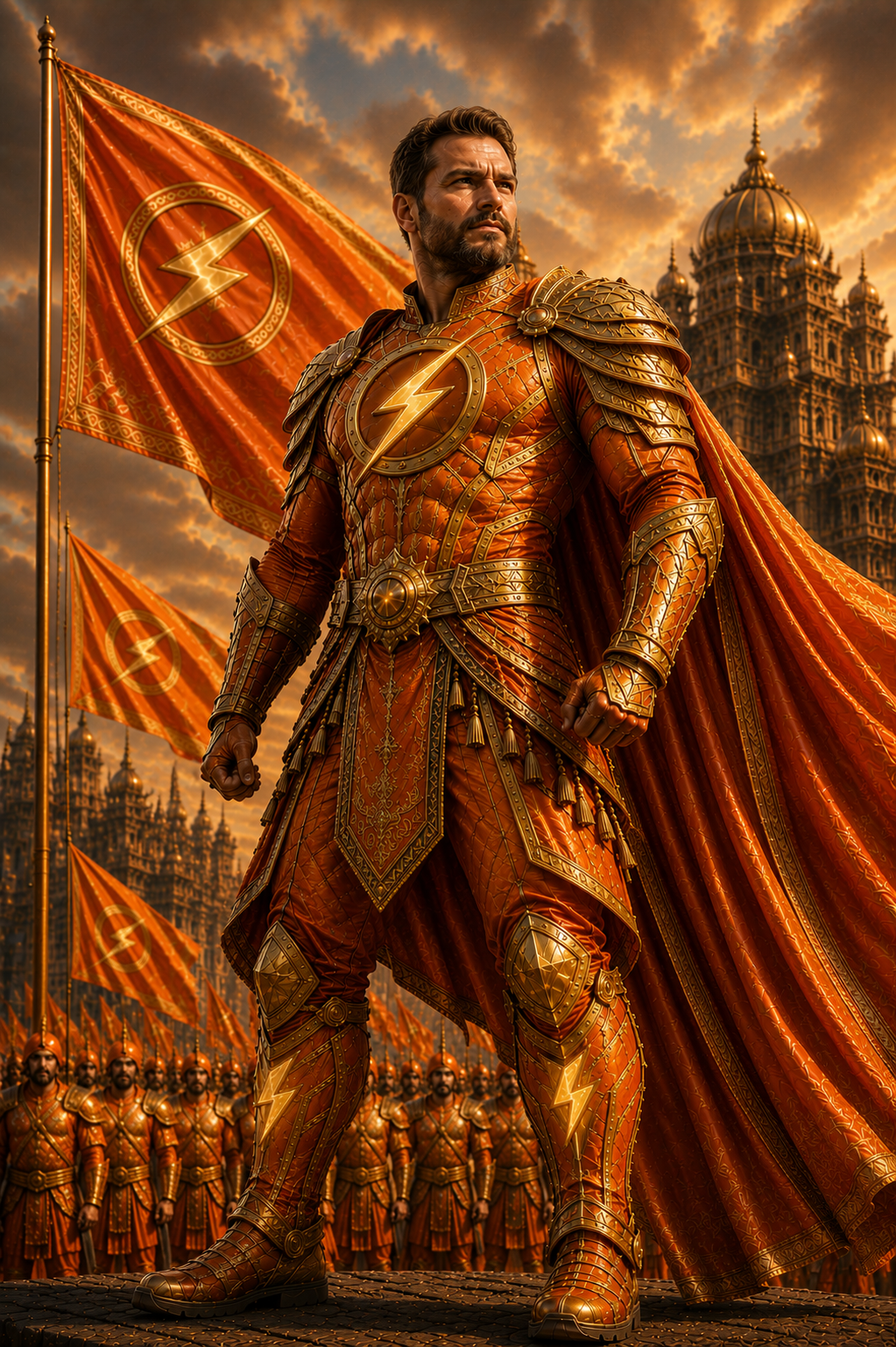 Full-length canonical artwork of Pumbus, commander of the AAHA army