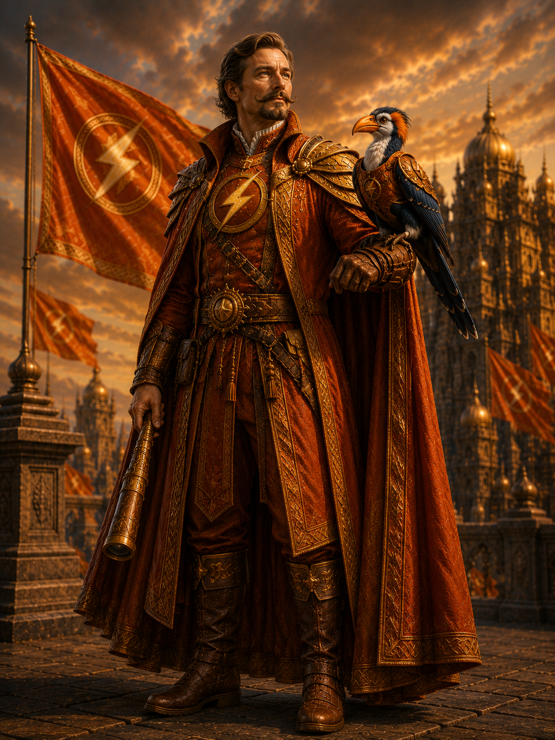 Full-length canonical artwork of Zuzuk, royal strategist and scout